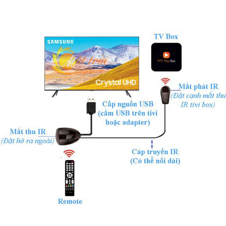 Bộ chuyển tiếp, mở rộng tín hiệu điều khiển hồng ngoại IR V1 (remote tivi, đầu máy…)