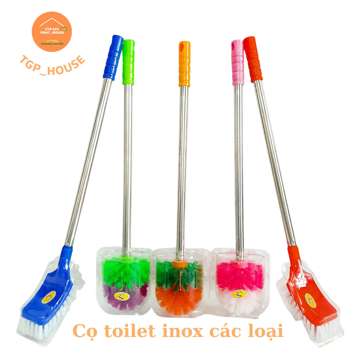 Cây cọ nhà vệ sinh toilet cán inox