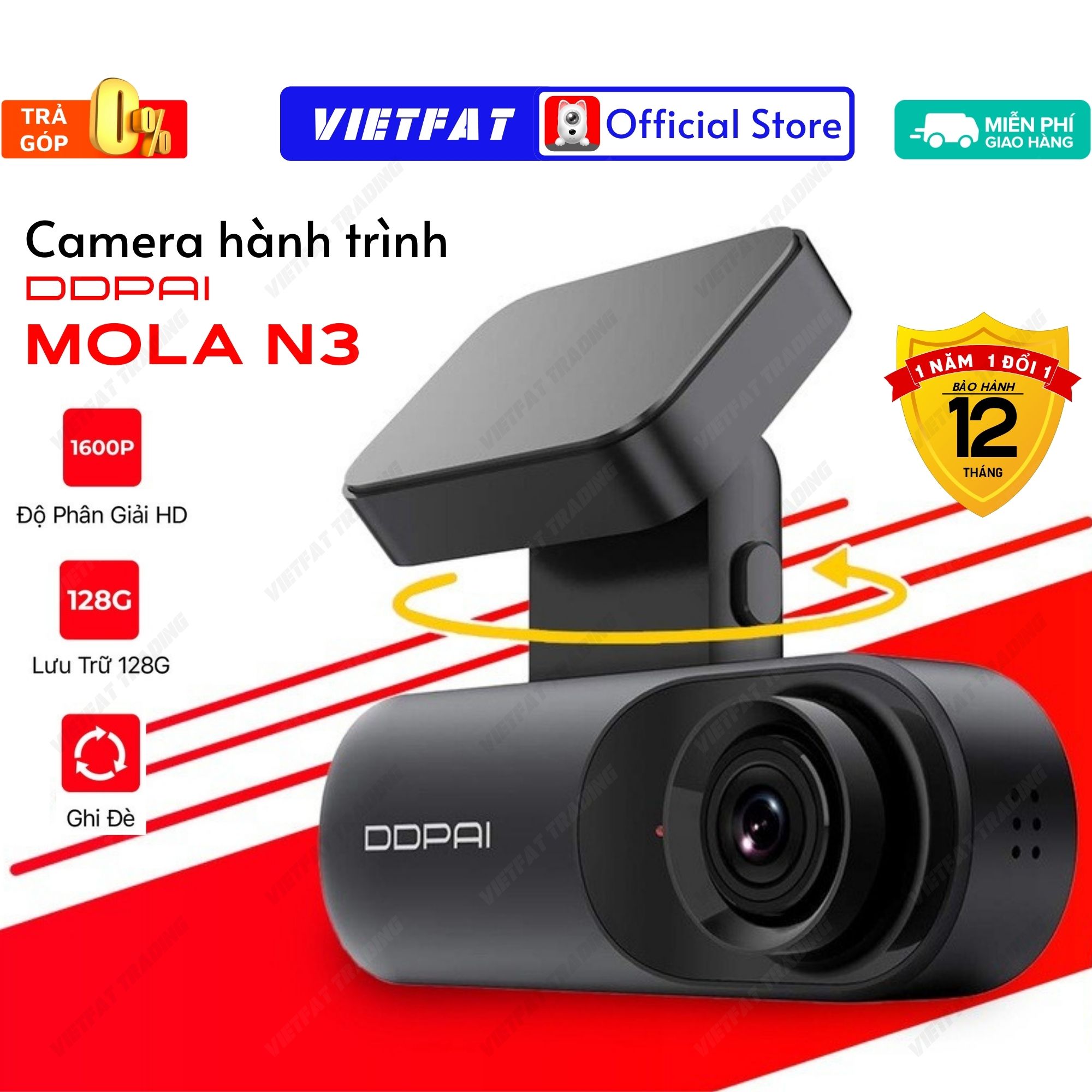 Camera hành trình ô tô DDPAI Mola N3 N3 Pro - GPS