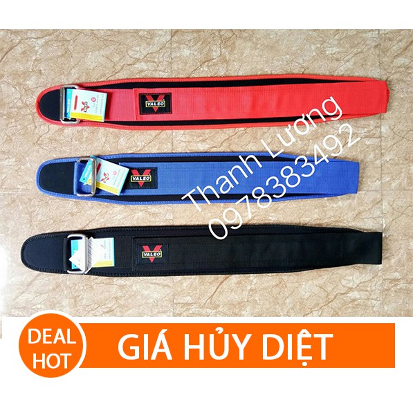 Đai Lưng Tập Gym, Đai Mềm Valeo, Bảo Vệ Lưng Squat