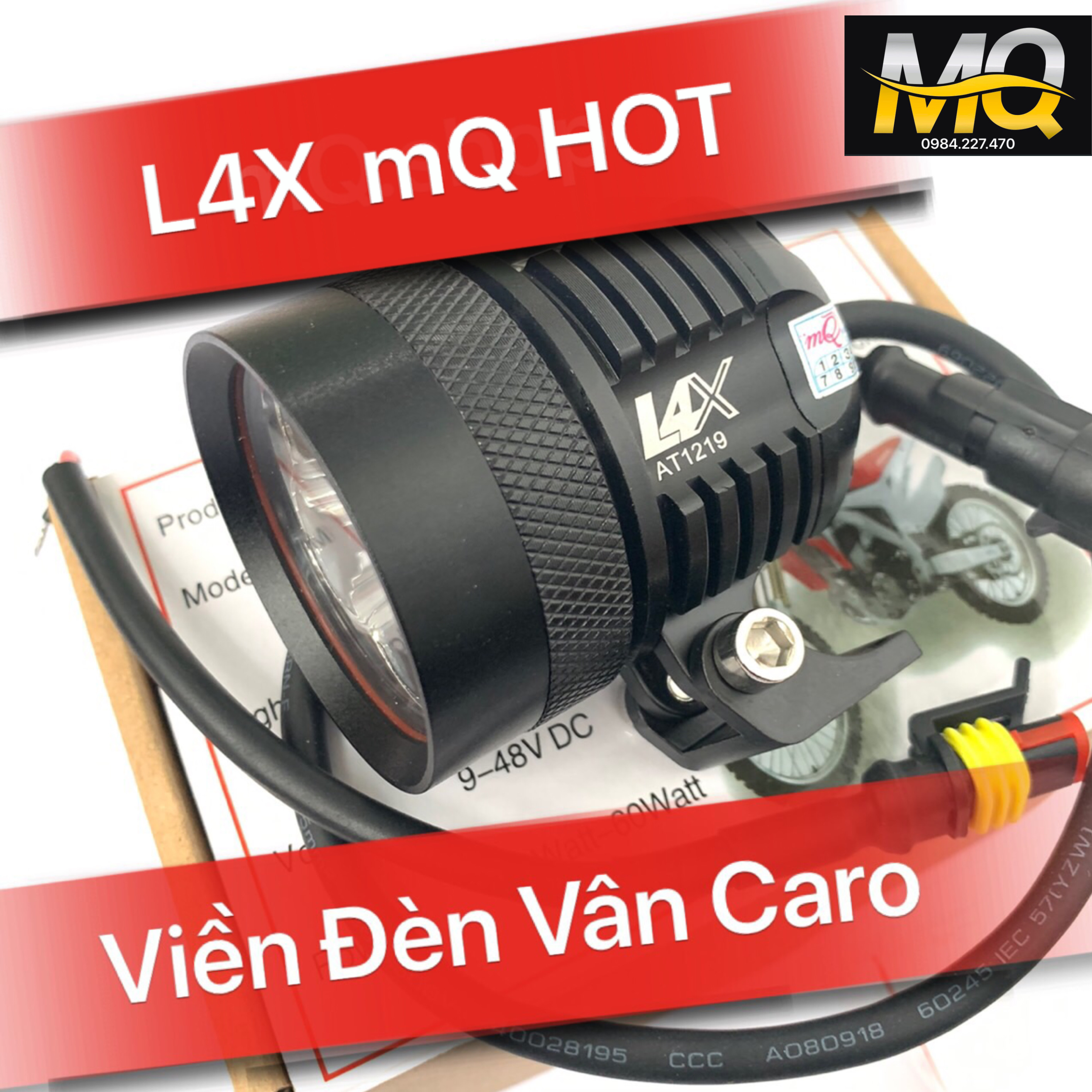 mQ.shop TẶNG CÔNG TẮC ON/OFF KHI MUA ĐÈN TRỢ SÁNG L4X 30W CHÍNH HÃNG mQ CHIP LED CREE SÁNG MẠNH + BẢO HÀNH 1 NĂM ĐỔI MỚI