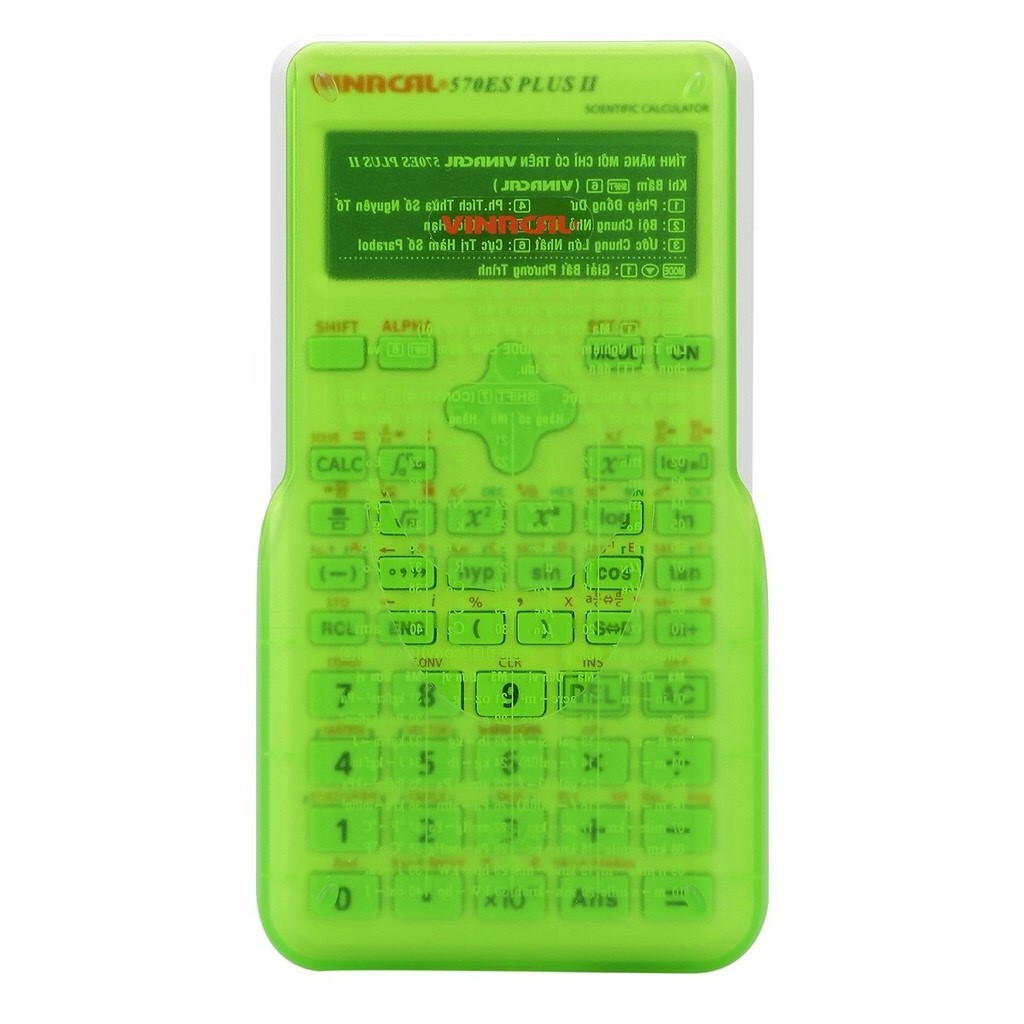 Máy tính vinacal fx 570 es plus ii-màu xanh lá neon