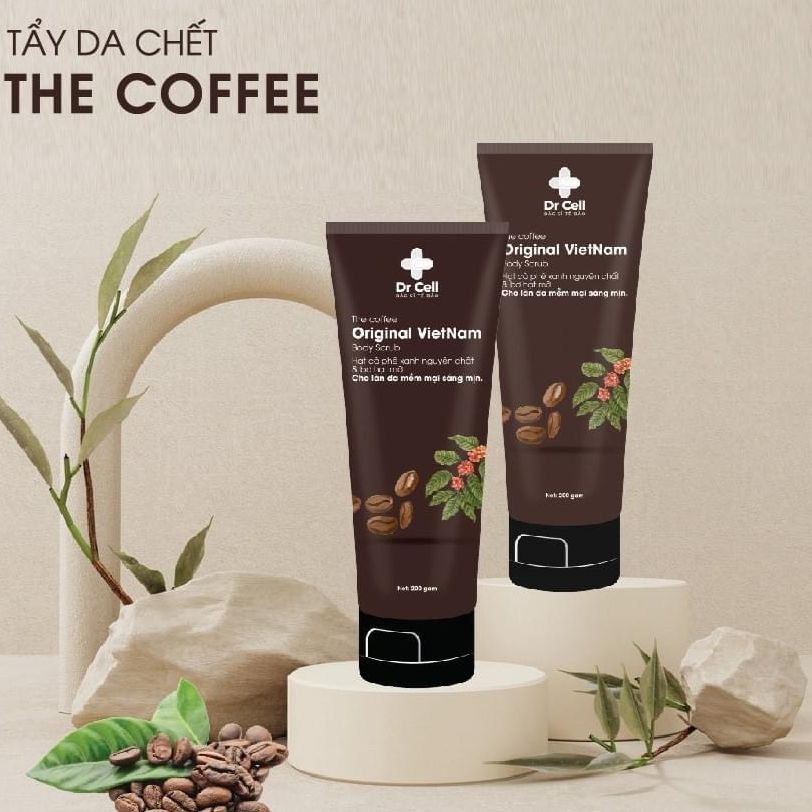 Tẩy da chết coffee dr cell giúp loại bỏ lớp da sần trên bề mặt 200g