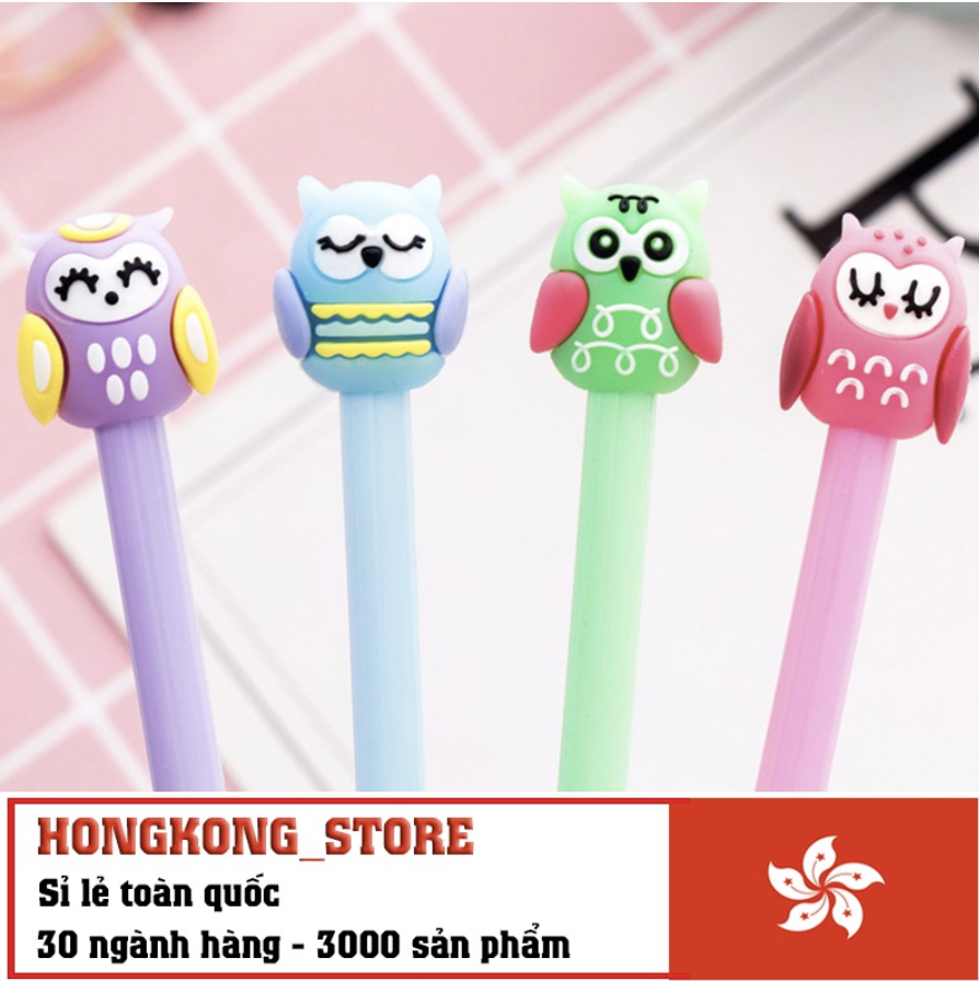 Bút bi cú mèo siêu dễ thương - bút bi nước mực đen