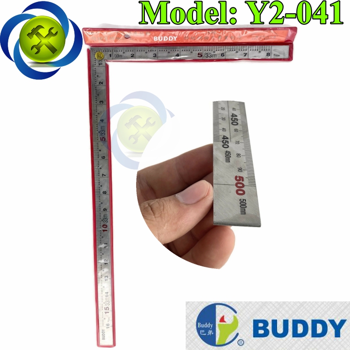 Thước góc vuông buddy y2-041 250mm x 500mm x 20mm x 2mm