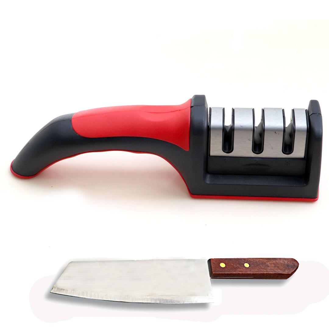 Dụng cụ mài dao 3 Khe rãnh cao cấp siêu tiện ích Dụng cụ mài Dao đa năng 3 lưỡi cầm tay mài Dao siêu nhanh hàng cao cấp,