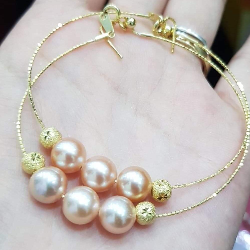 Lắc tay Ngọc Trai Hồng nữ tính - Ngọc trai nuôi nước ngọt