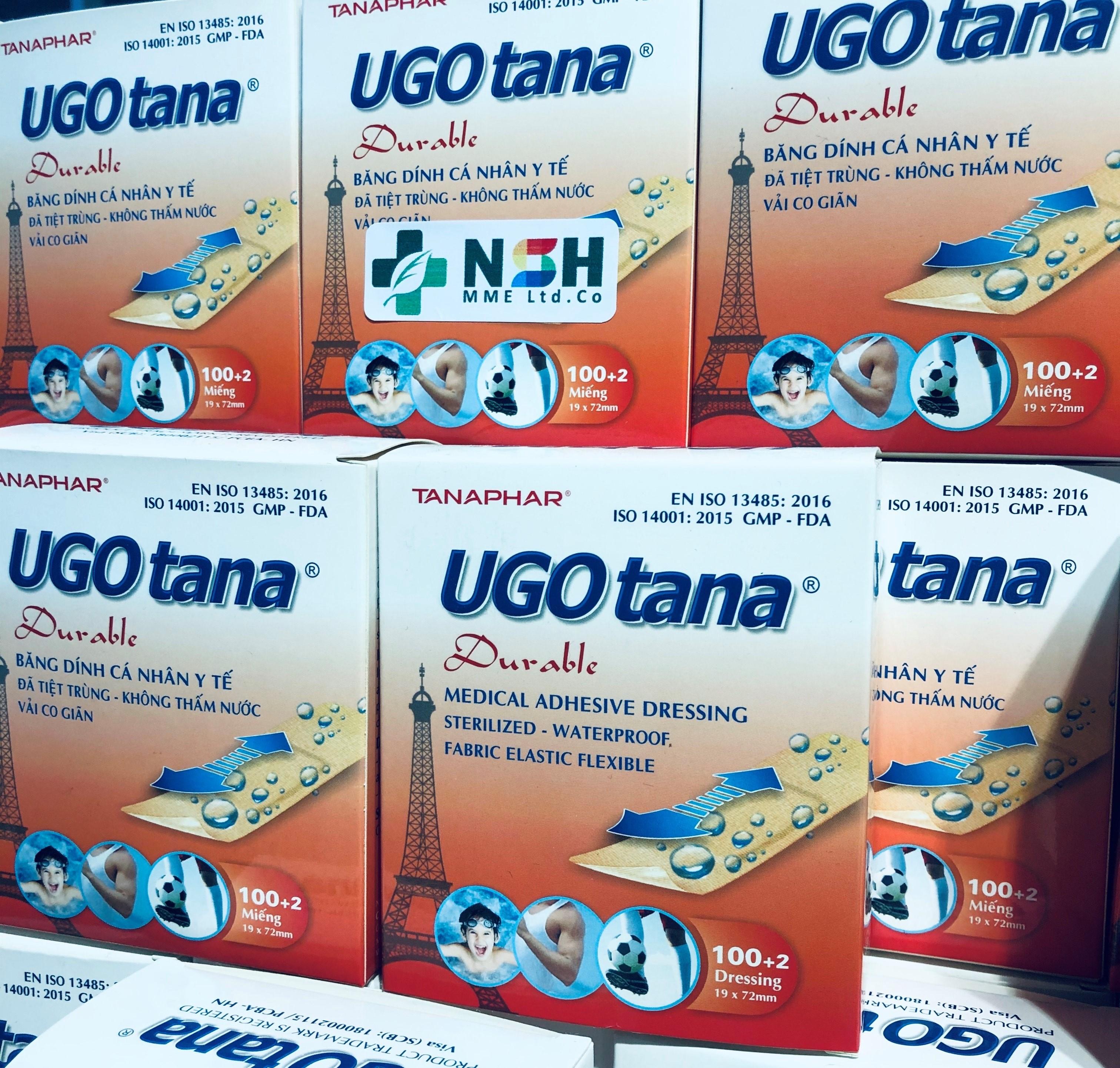 Băng dán cá nhân không thấm nước Ugo Tana 100 cái/Hộp + Tặng 02 cái