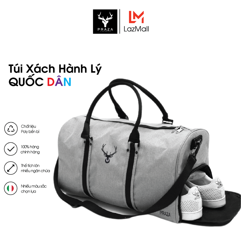 Túi Xách Thể Thao Năng Động, Túi Xách Hành Lý Thời Trang Có Ngăn Đựng Giày PRAZA TX078 - Hãng Phân Phối Chính Thức