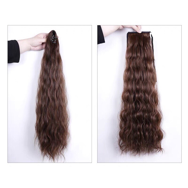 Tóc giả nữ buộc xù đuôi dài 60cm chất lì như tóc thật