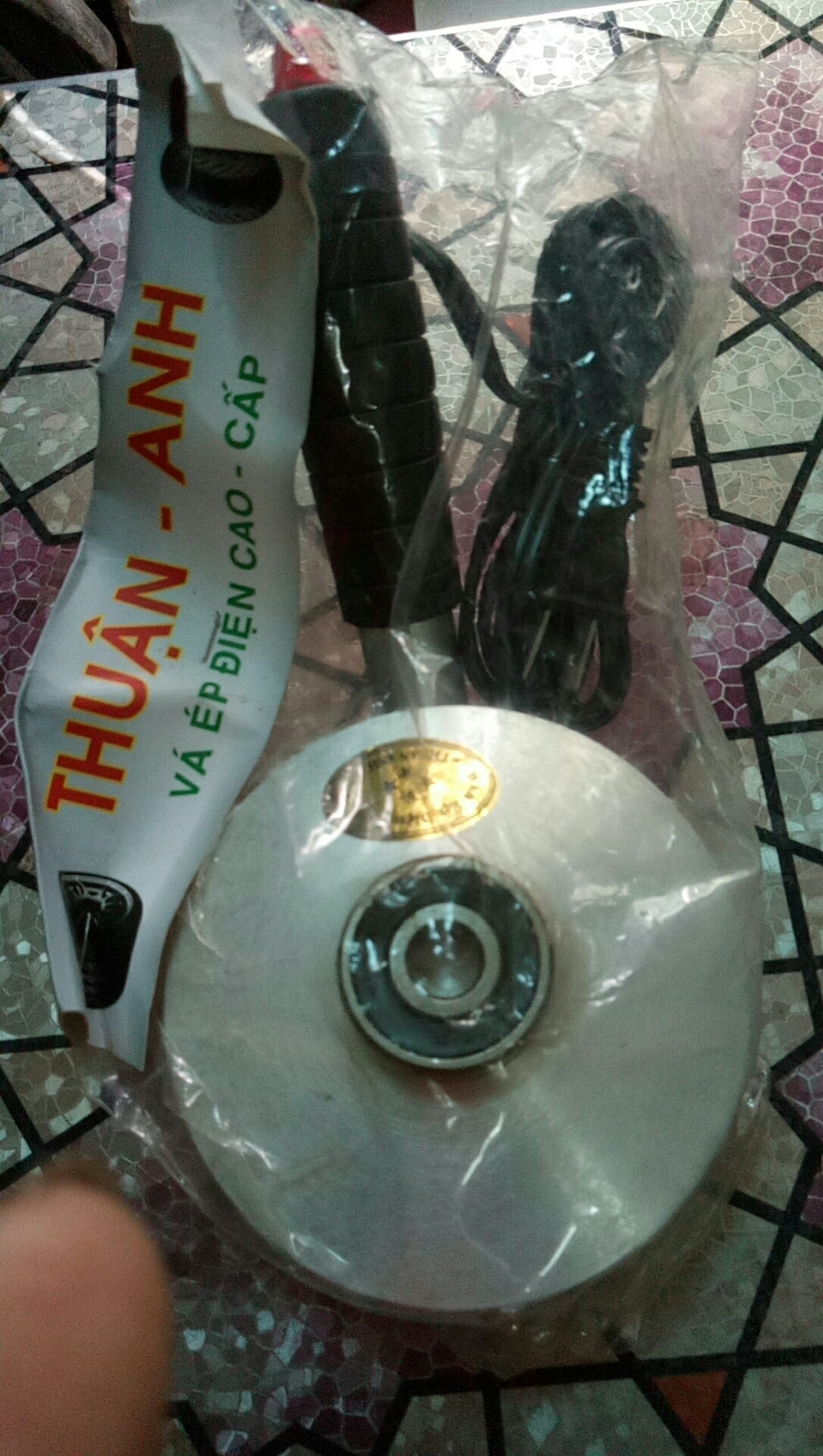 Ép Điện Size Đại Vá Ép Bánh Xe Hơi Đường Kính 10.5Cm Cục Nhiệt Vá Ép - Khedsd001