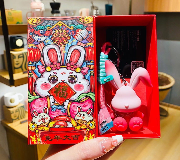Móc khóa Thỏ Gadient Rabbit Quà Tặng Treo Túi Ba lô Cặp táp