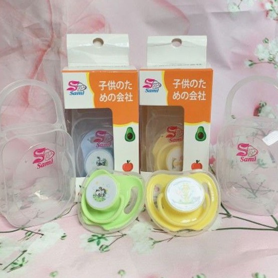 Ti Ngậm / Ti Giả Chỉnh Nha Sami Kèm Hộp Đựng Cho Bé 0-5 Tháng