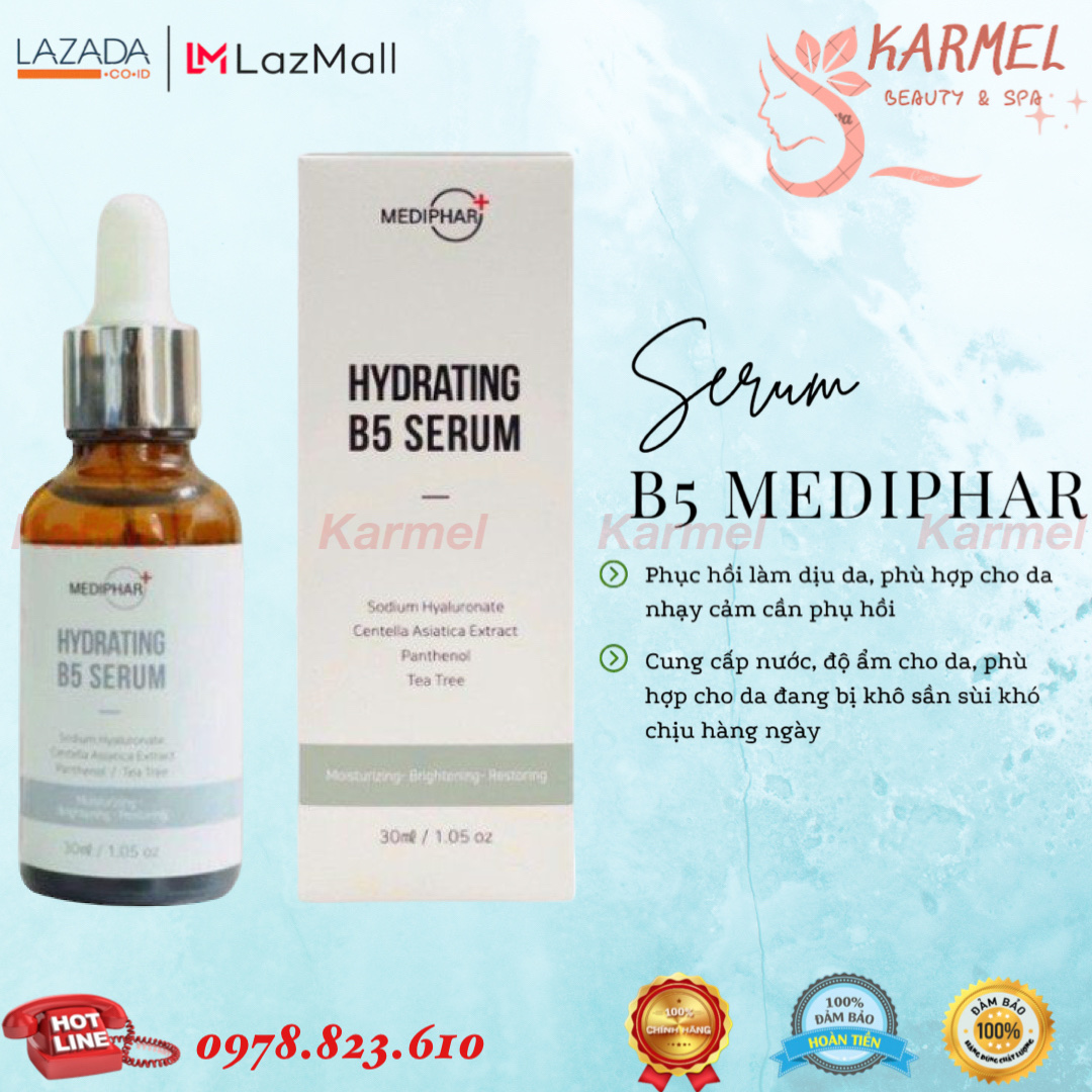 Tinh Chất Dưỡng Ẩm Hồi Phục Da Mediphar Hydrating B5 Serum 30ml - Karmel Chính Hãng
