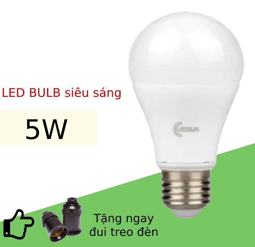 Combo 10 bóng đèn led bulb 3000k, 6500k đui e270 5w