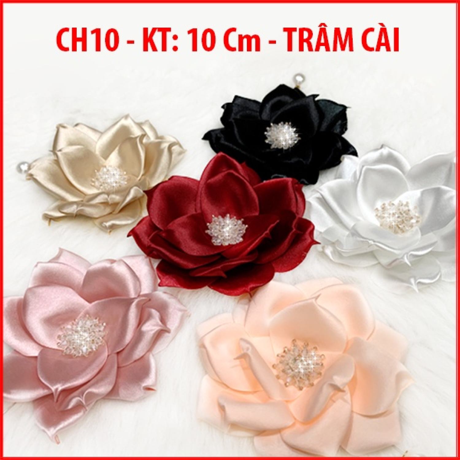 Hoa cài Áo Handmade Màu Pastel Nhụy Cao Cấp