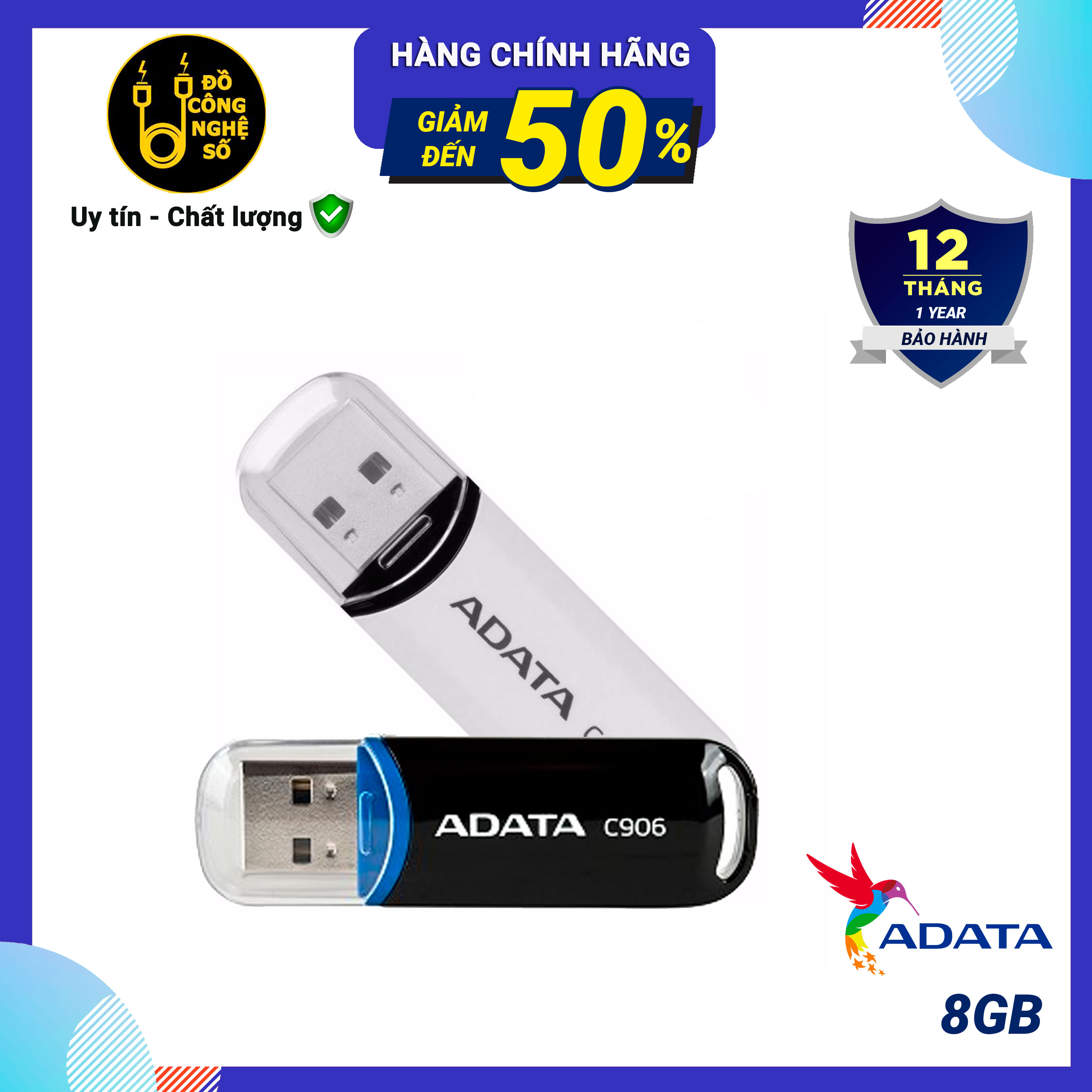 Usb adata c906 8gb/16gb - vỏ bóng classic