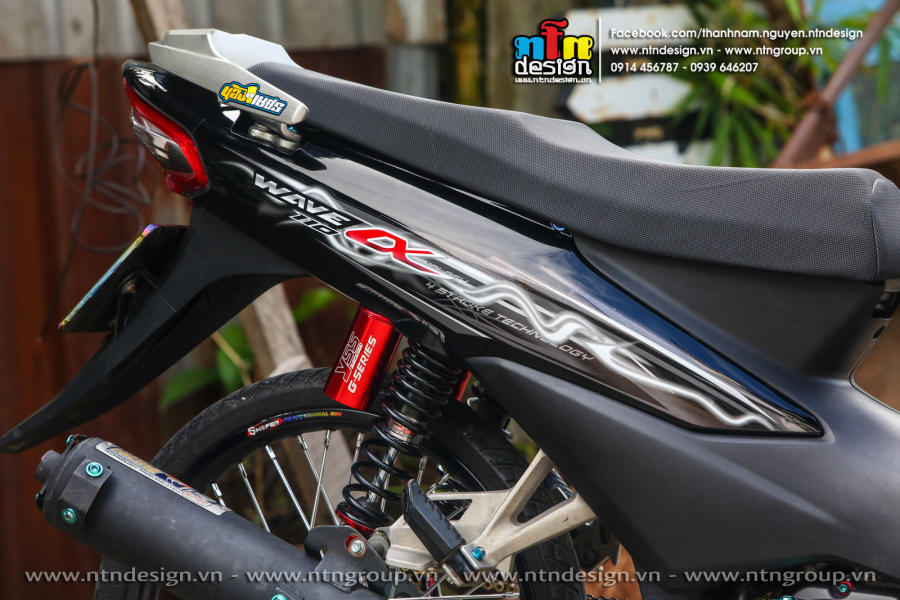   Siêu Sale   FreeShip  Tem rời Wave Alpha 110 - mẫu lửa xám trắng đen siêu hot 2023 
