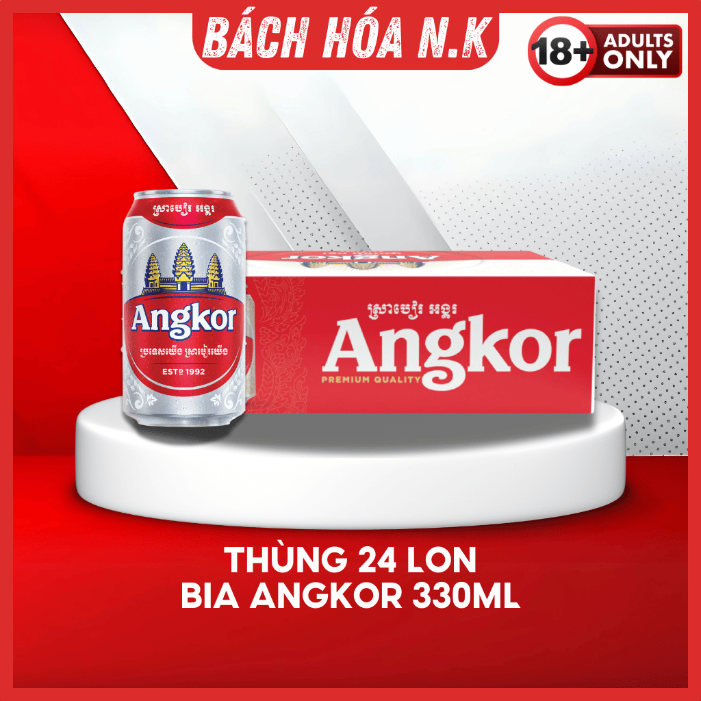 Bia Angkor Campuchia - Bia Campuchia - Bia Nhập khẩu - Thùng 24Lon*330ml