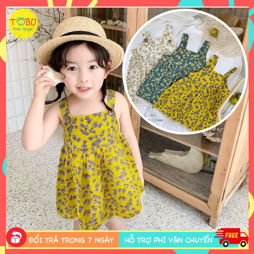 Váy 2 dây hoa nhí LIMI TBKV26 xinh yêu cho bé gái