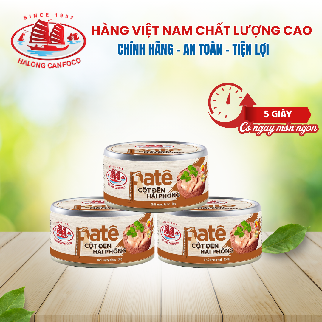 Combo 3 patê cột đèn hải phòng 150g - đồ hộp hạ long