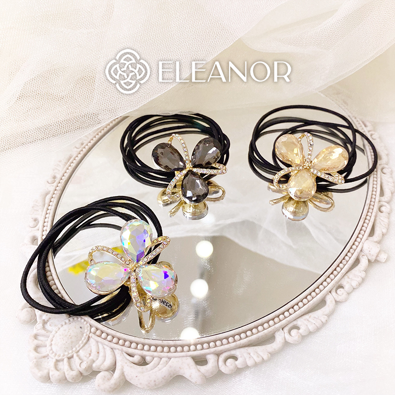 Dây buộc tóc nữ Eleanor Accessories dây cột tóc hình bông hoa nhiều màu sắc phụ kiện tóc 5296