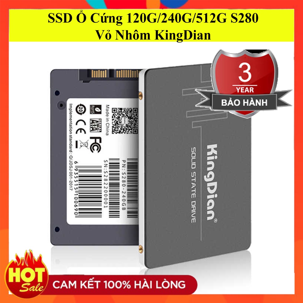 SSD Ổ Cứng 120G 240G 512G S280 Vỏ Nhôm KingDian SSD Hhd Memory 120G 128G