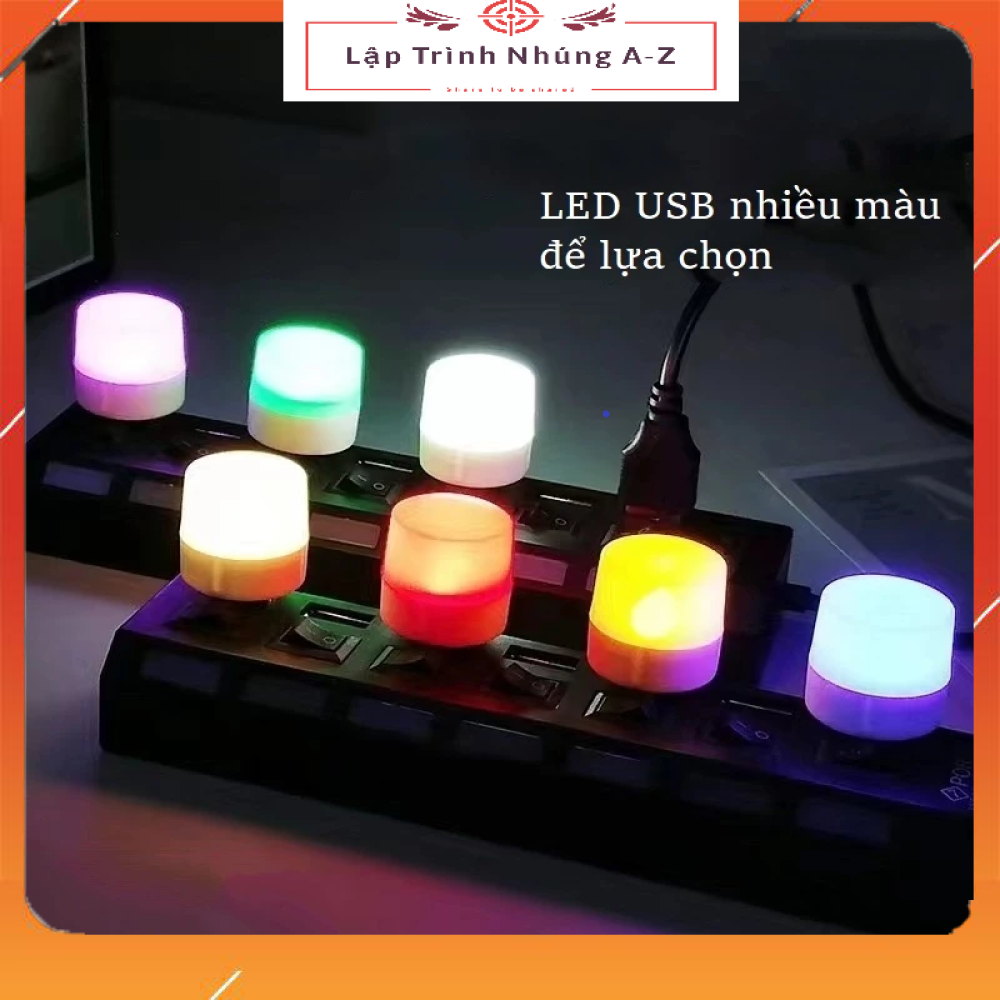 [Lập Trình Nhúng A-Z][G157] Combo 2 Chiếc Đèn Led USB Tiết Kiệm Điện Nhiều Màu Sắc - Đèn Ngủ