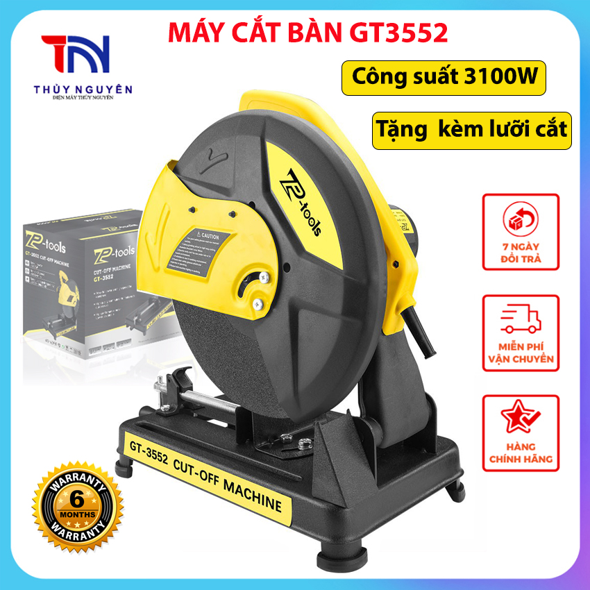 Máy cắt sắt. máy cắt bàn lưỡi 355mm, công suất 3100w, bảo hành 6 tháng, tặng kèm 1 lưỡi cắt
