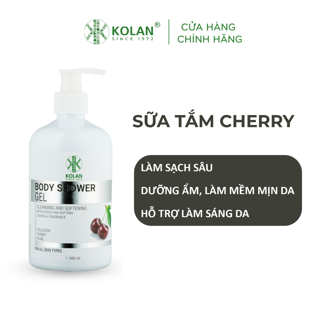 Sữa tắm kolan body shower cream cherry 500ml
