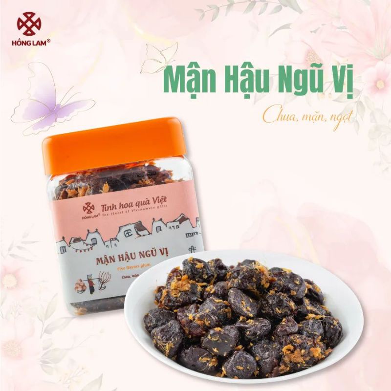Mận hậu ngũ vị ô mai hồng lam