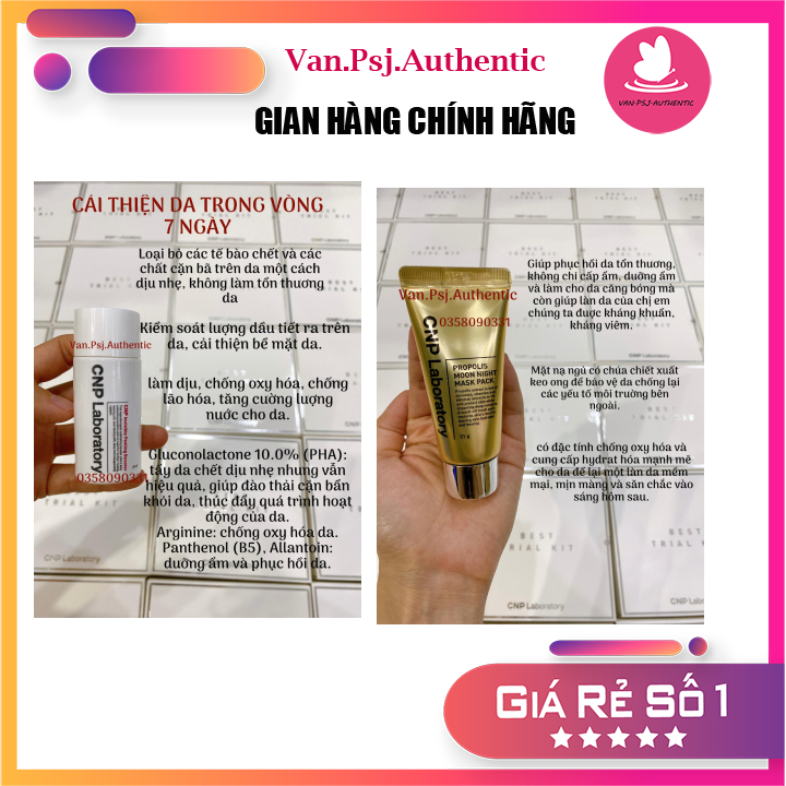 Bộ chăm sóc da cnp laboratory best trial kit - chiết xuất keo ong