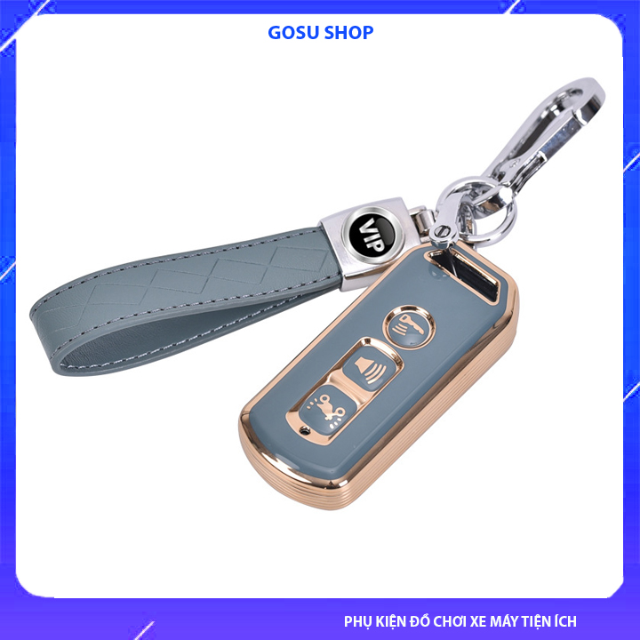 Bọc chìa khóa Smartkey SH , SH Mode 3 nút bấm nhựa TPU cao cấp kèm móc khóa