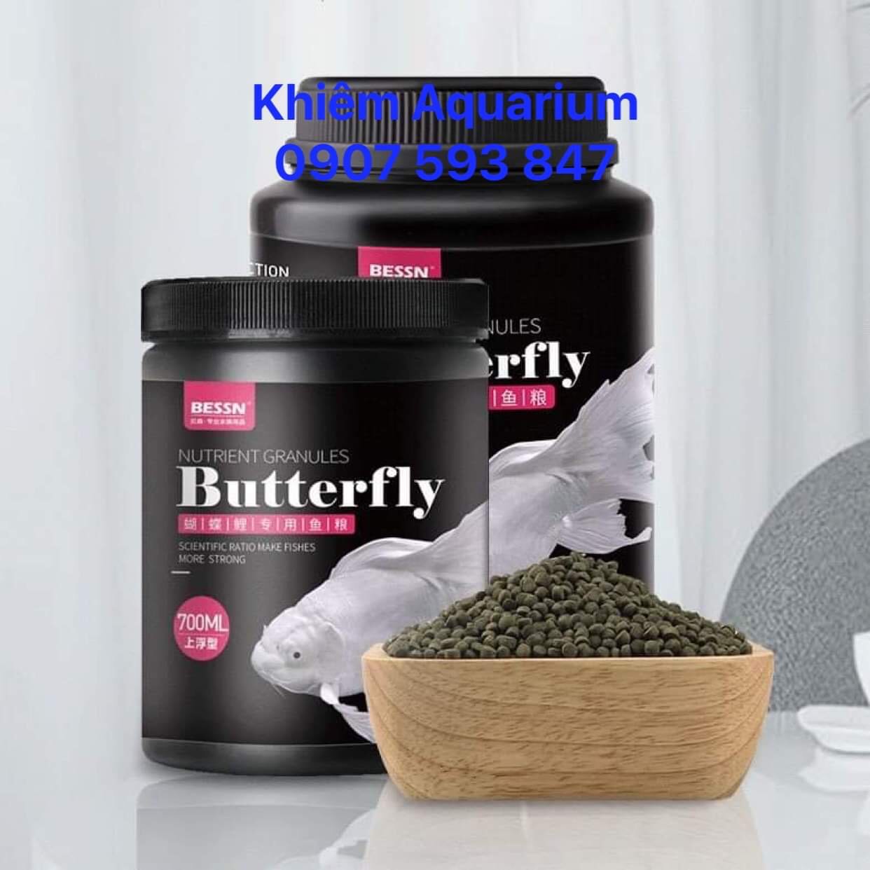 BESSN Cám cá Koi, chép sư tử trắng, chép phụng, bướm tăng size, hỗ trợ tiêu hóa