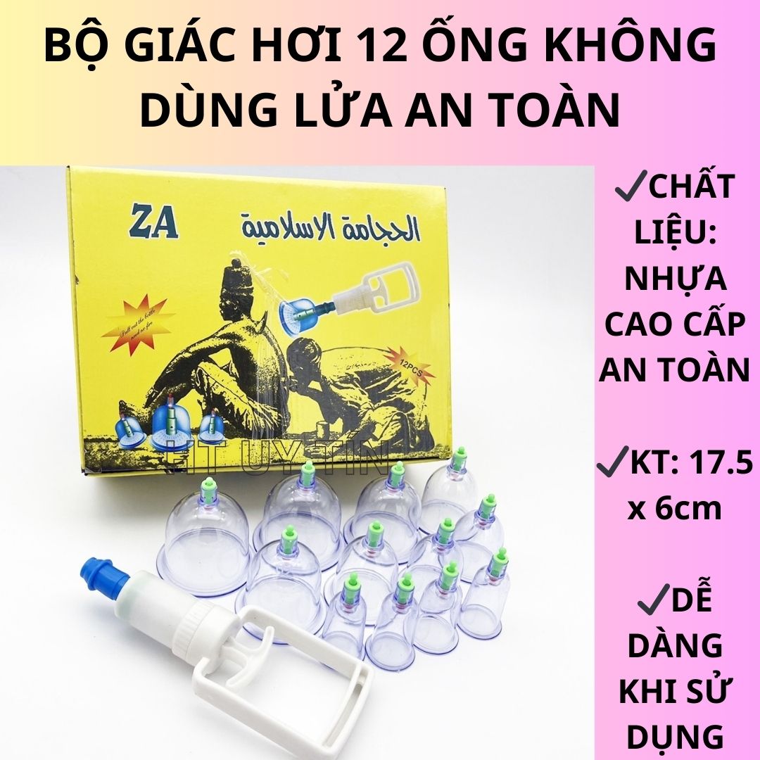 BỘ GIÁC HƠI 12 LY HÚT CHÂN KHÔNG ĐẶC BIỆT KHÔNG DÙNG LỬA AN TOÀN CHO SỨC KHỎE TRÁNH TÌNH TRẠNG BỎNG DA