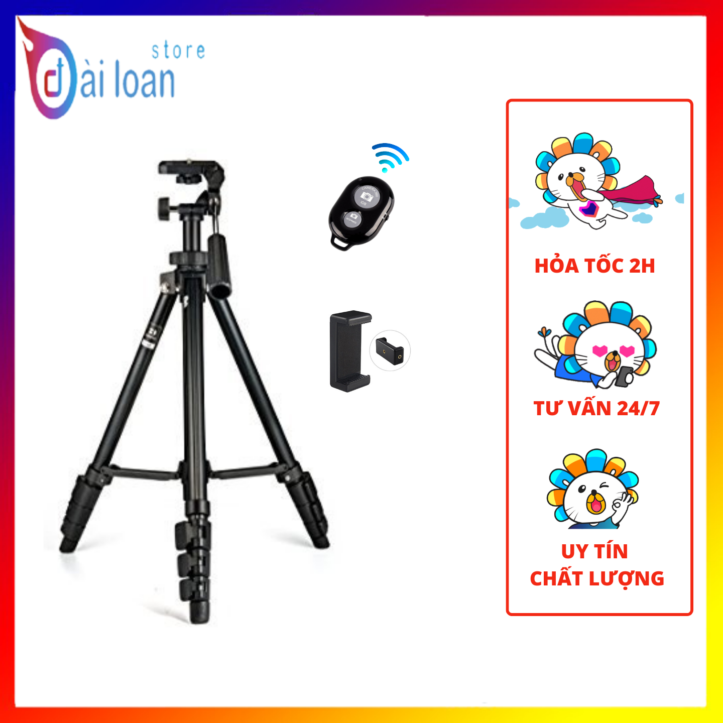 [HCM] Tripod Benro T560 - Chân đế cho điện thoại/ máy ảnh chụp hình, quay phim - Tặng kèm remote và kẹp điện thoại