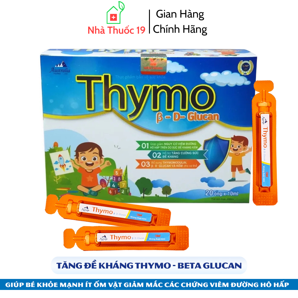 Tăng đề kháng thymo b-d glucan ống 10ml - bổ sung vitamin dưỡng chất giảm nguy cơ viêm đường hô hấp