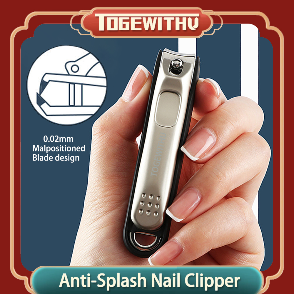 TOGEWITHU Kìm Cắt Móng Tay, Dụng Cụ Cắt Móng Chân Móng Tay Chống Văng Dụng Cụ Làm Móng Dụng Cụ Cắt Móng Tay Có Thể Tháo Rời Kèm Dũa Móng