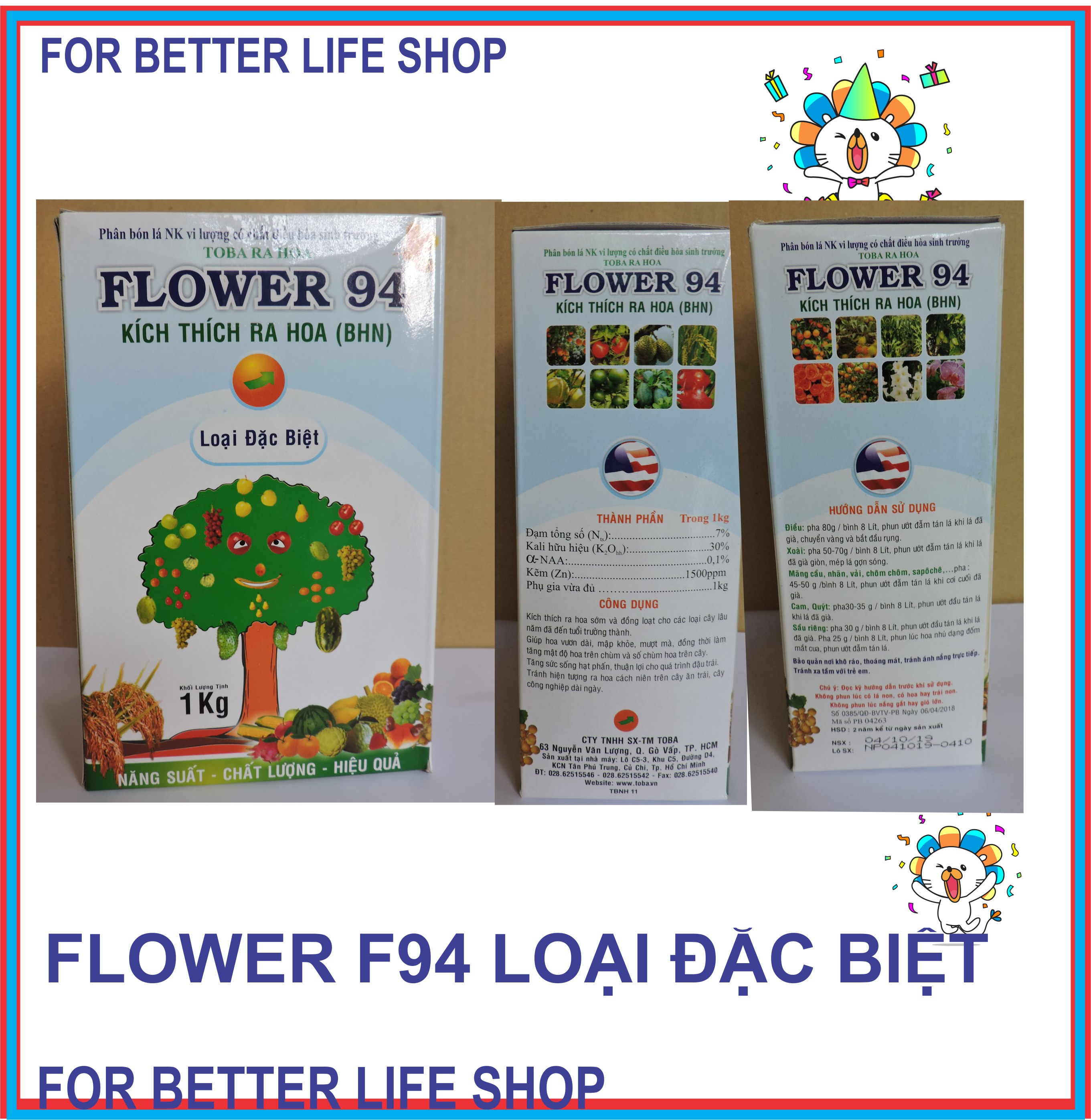 Phân bón lá flower 94 loại đặc biệt, kích ra hoa giúp ra hoa sớm trên các loại cây trồng