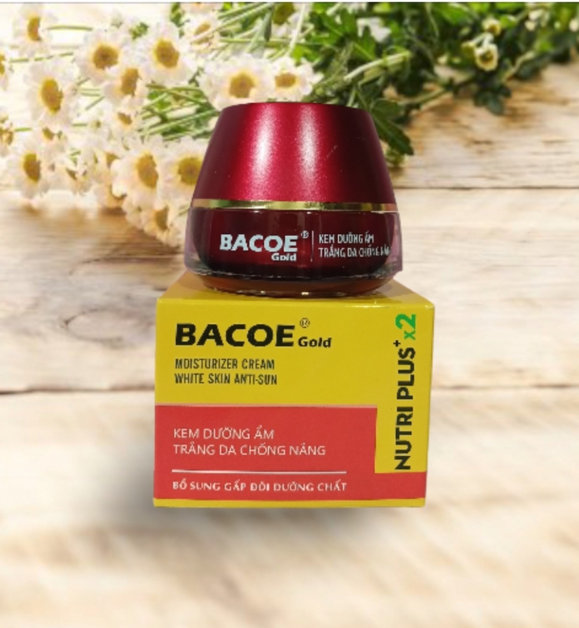Kem dưỡng ẩm, trắng da, chống nắng Bacoe 25g