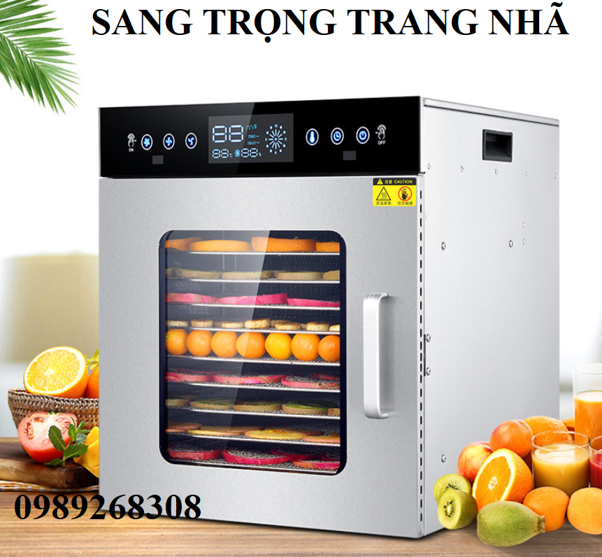 [Trả góp 0%]Máy sấy thực phẩm 12 tầng-QG-B12- Màn hình Led hiển thị phiên bản cao cấp- Sấy hoa quả làm detox- Sấy làm khô gà sấy dược liệu sấy cả thế giới-Bảo hành 1 năm