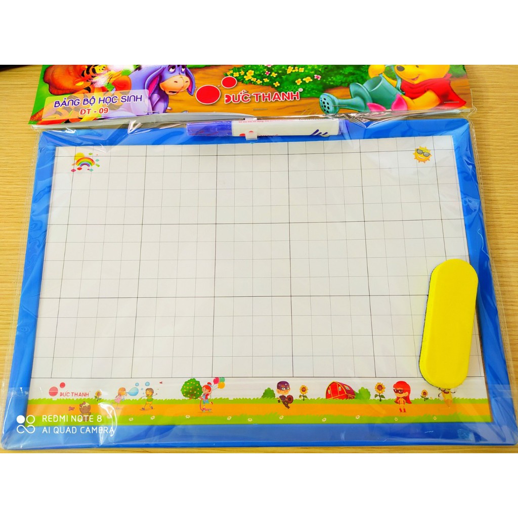 Bảng viết 2 mặt Đức Thanh kèm Bút, Bông lau Bảng
