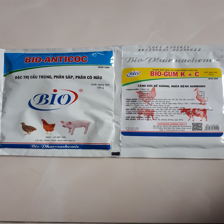 Combo phòng ngừa hiệu quả các dấu hiệu Cầu Trùng,phân sáp,phân có lẫn máu tươi cho gà tơ,gà con