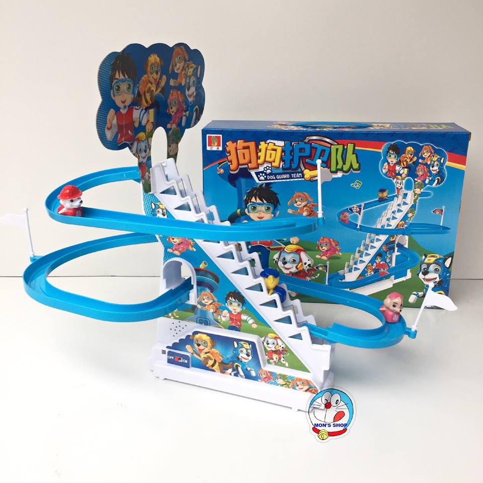 Đồ chơi chó cứu hộ Pawpatrol leo bậc thang, cầu trượt có nhạc,dùng pin