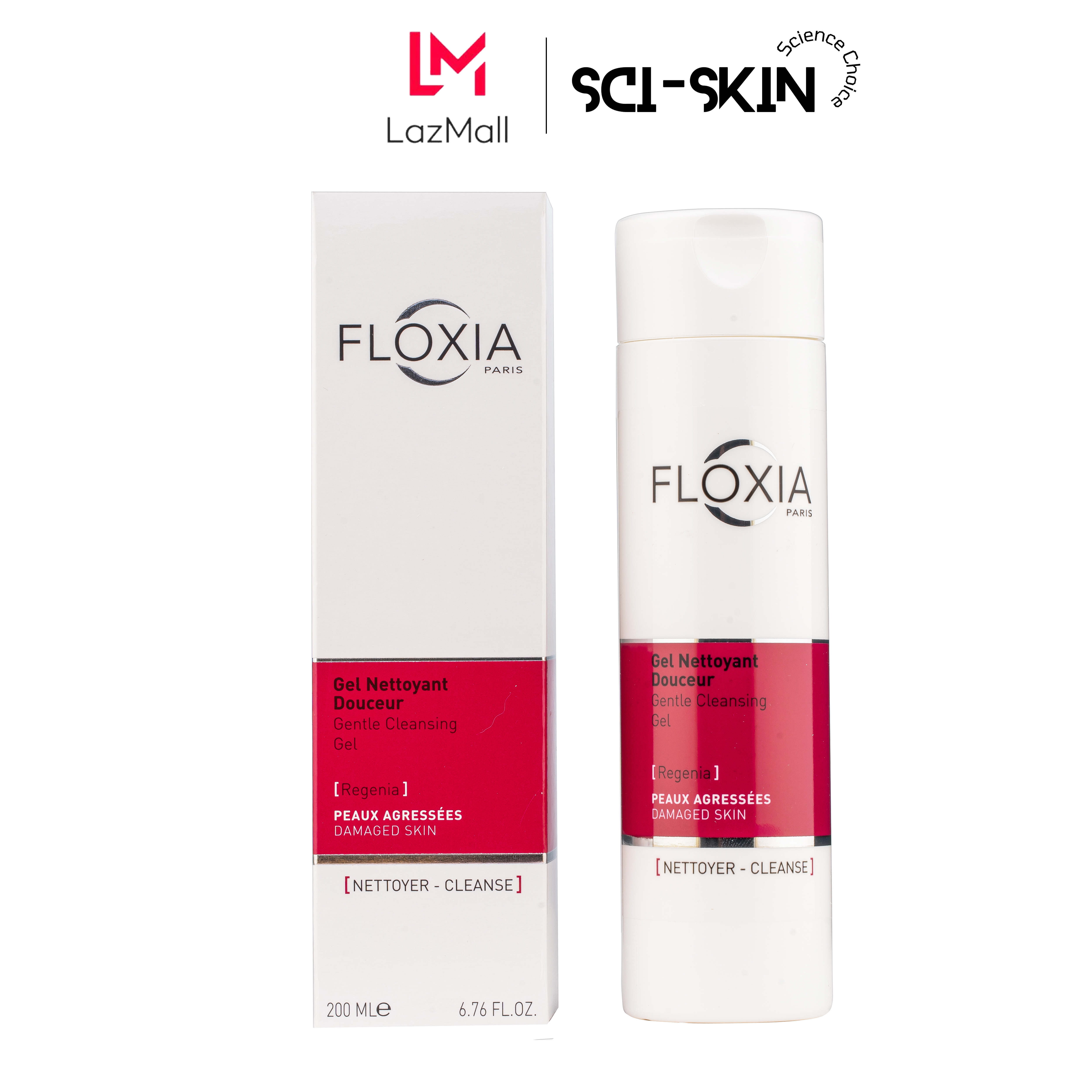 Gel rửa mặt floxia gentle cleansing gel 200ml làm sạch dịu nhẹ và bảo vệ da