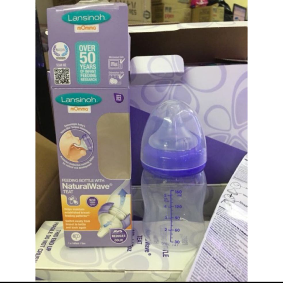 Bình sữa Lansinoh 160ml/240ml chính hãng an toàn cho bé
