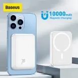 Baseus Power Bank 10000mAh Mini Magnetic Sạc nhanh không dây với tính năng tự động đánh thức cho iPhone 14 13 Pro Max Magsafe Powerbank