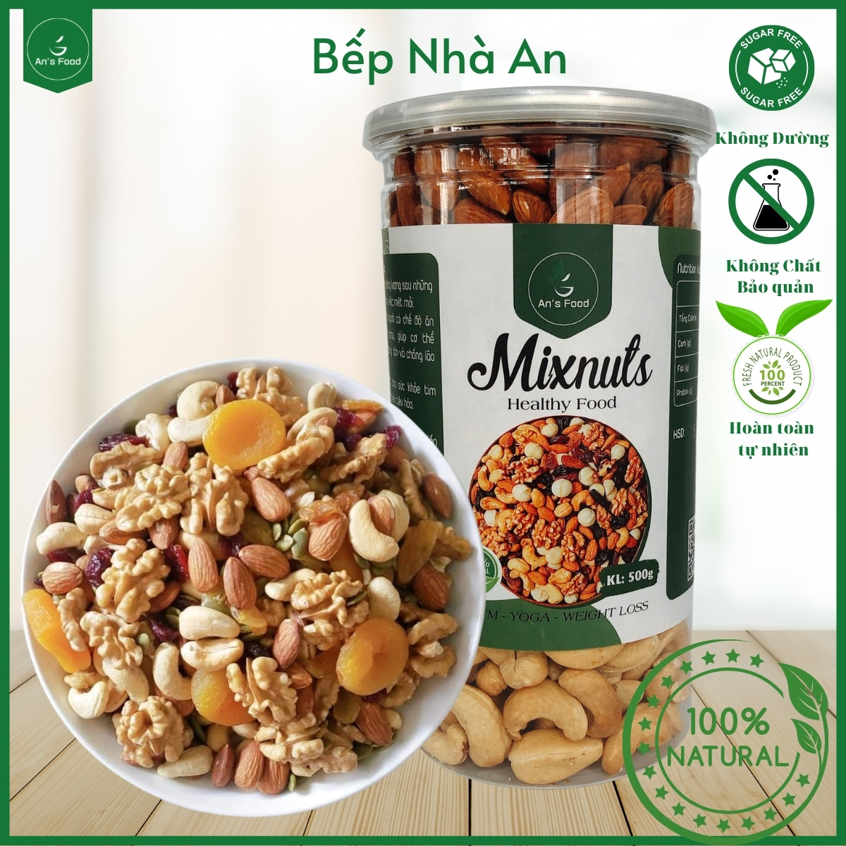 Mix 4 loại hạt không quả sấy cao cấp
