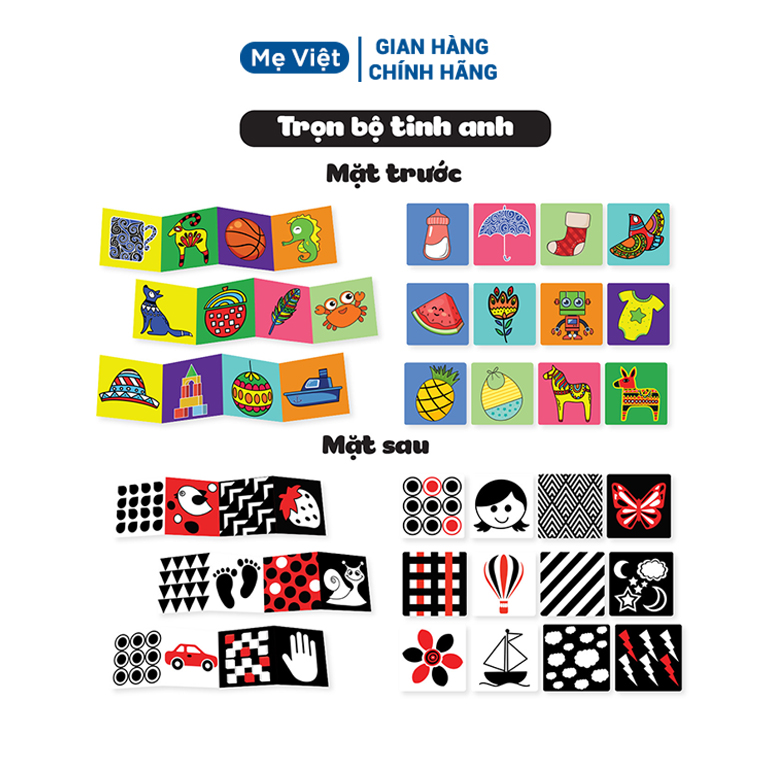 Bộ Thẻ KÍCH THÍCH THỊ GIÁC Cho Trẻ Sơ Sinh - Phát Triển Toàn Diện - Dạng Đứng ZIG ZAC và FLASHCARDS - THẺ ĐẸP CHẤT LƯỢNG