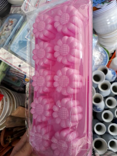Khuôn thạch rau câu hoa cúc / khay đá hoa cúc 10 viên / thạch phô mai hoa cúc